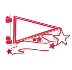 Glittered Red Sports Pennant Personalized Christmas Ornament OR1558-RD -Christmas Decoration Sale apicv8n0b 38017.1646091905