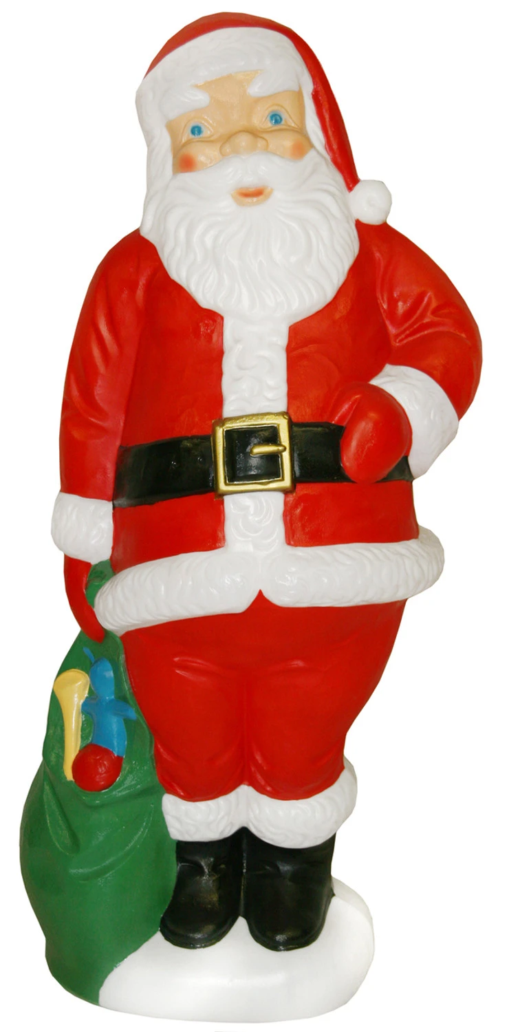 60" Santa And Elf 10 Piece Lighted Christmas Blow Mold Set 2 60" Santa And Elf 10 Piece Lighted Christmas Blow Mold Set - Image 2