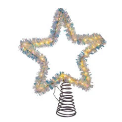 Kurt Adler 12.2" LED Lighted Warm White Silver Tinsel Star Christmas Tree Topper AD1022WW 19 Kurt Adler 12.2" LED Lighted Warm White Silver Tinsel Star Christmas Tree Topper AD1022WW -Christmas Decoration Sale apigo3jyv 57256.1646091916