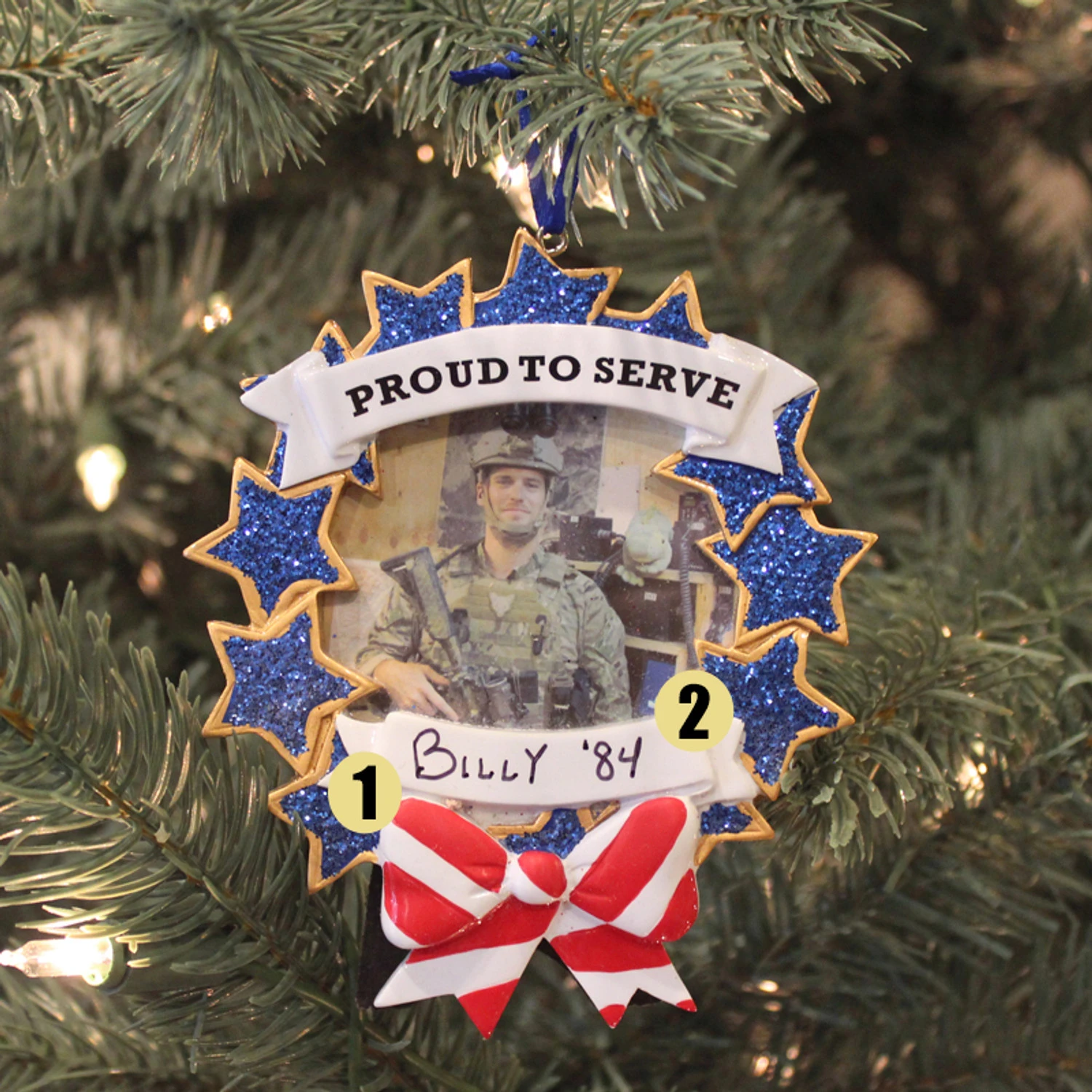 Armed Forces Military Picture Frame Personalized Christmas Ornament 1 Armed Forces Military Picture Frame Personalized Christmas Ornament