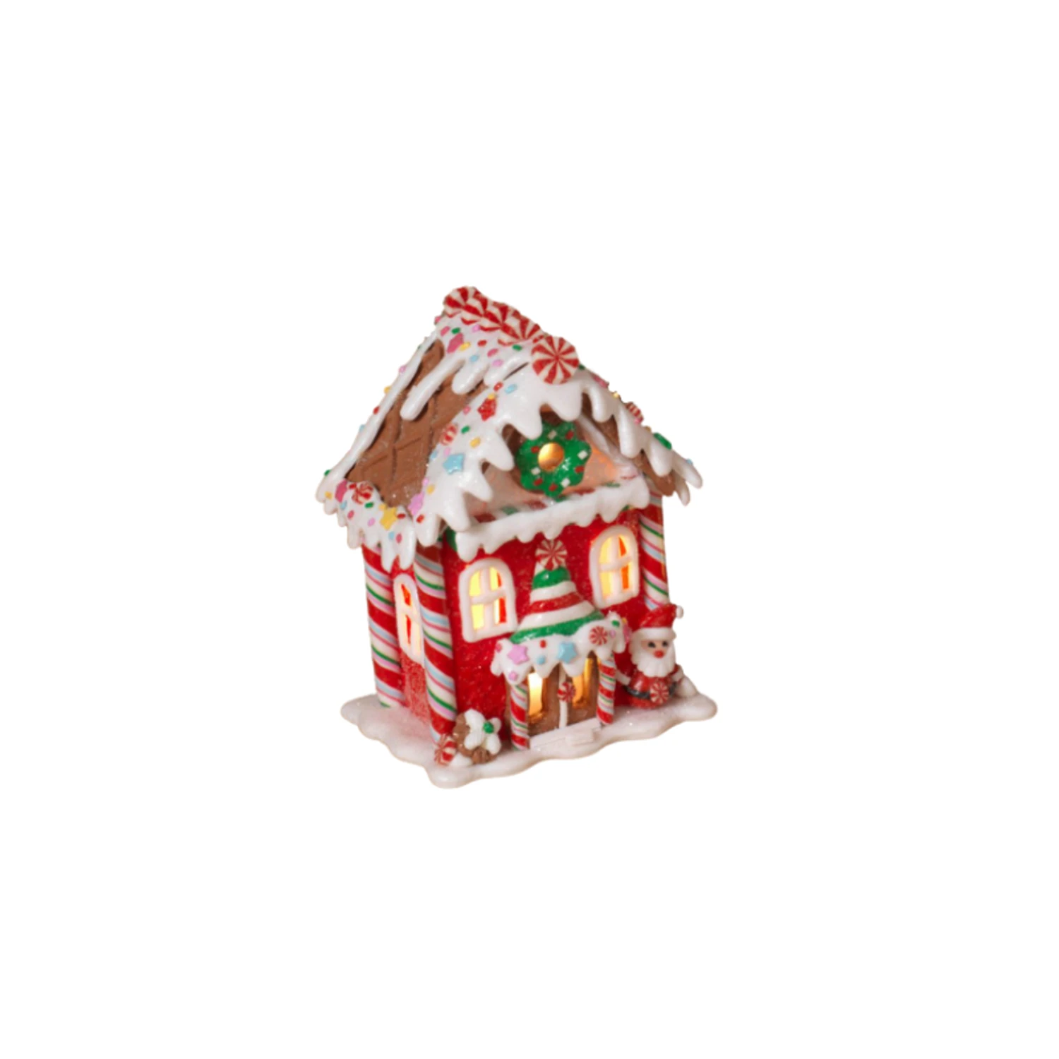 5.5" Battery Operated Claydough Gingerbread House 2599290 4 5.5" Battery Operated Claydough Gingerbread House 2599290 - Image 4