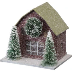 Primitives By Kathy Glittered Barn And Houses Sitter Set 104279 -Christmas Decoration Sale apikjyvzy 33188.1646091883