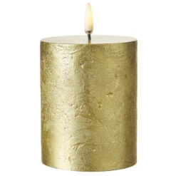 Uyuni 3" X 5" Or 7" Gold Texture Flat Top Flicker Flame Pillar Candle 6 Uyuni 3" X 5" Or 7" Gold Texture Flat Top Flicker Flame Pillar Candle -Christmas Decoration Sale apilee6wq 70301.1646091945