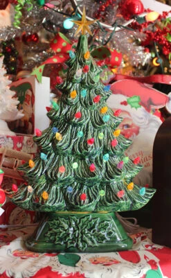 Large Flat Ceramic Lighted Window Or Mantel Christmas Tree 19" -Christmas Decoration Sale apimc3djn 94135.1646091901