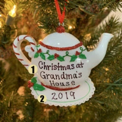 Grandma's Teapot Personalized Christmas Ornament OR1681