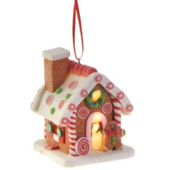 Raz 3.25" LED Lighted Claydough Gingerbread House Christmas Ornament 3815534 -Christmas Decoration Sale apipa6o90 32364.1646091909