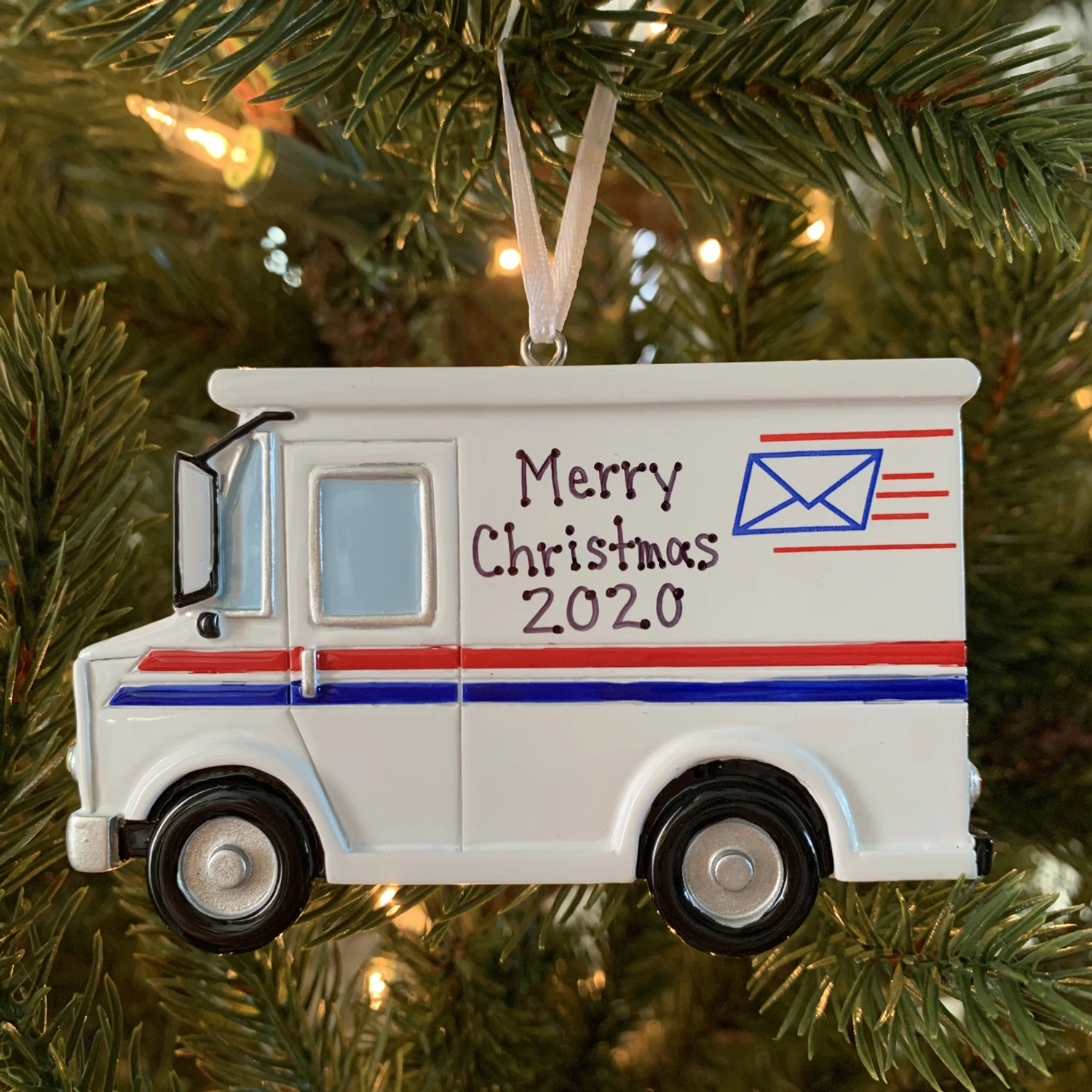 Postal Worker Mail Truck Personalized Christmas Ornament OR1815 2 Postal Worker Mail Truck Personalized Christmas Ornament OR1815 - Image 2