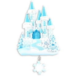 Blue And White Ice Castle Personalized Christmas Ornament OR1462 -Christmas Decoration Sale apiqxdcjd 15301.1646091960