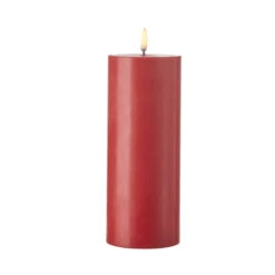 Uyuni 3" X 5" Or 7" Or 9" Flat Top Moving Flame Red Unscented Pillar Battery Candle -Christmas Decoration Sale apirvnkdj 49078.1646091967