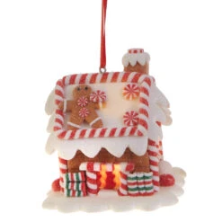 Raz 3.25" LED Lighted Claydough Gingerbread House Christmas Ornament 3815534 -Christmas Decoration Sale apit7wwoo 16935.1646091908