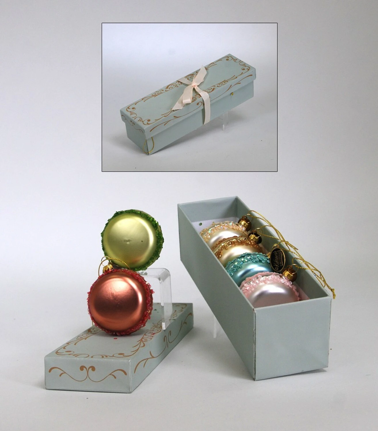 Katherine's Collection Gingerbread Forest Box Of 6 Macaron Christmas Ornaments 28-122001 1 Katherine's Collection Gingerbread Forest Box Of 6 Macaron Christmas Ornaments 28-122001