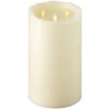 Liown 10" Moving Triflame Ivory Unscented Battery Candle 18017