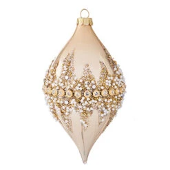 Raz 6" Gold Beaded Glass Christmas Ornament 4022874 8 Raz 6" Gold Beaded Glass Christmas Ornament 4022874 -Christmas Decoration Sale apiwuqrlu 78287.1646091883