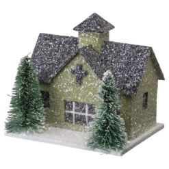 Primitives By Kathy Glittered Barn And Houses Sitter Set 104279 -Christmas Decoration Sale apixf23ub 98696.1646091882