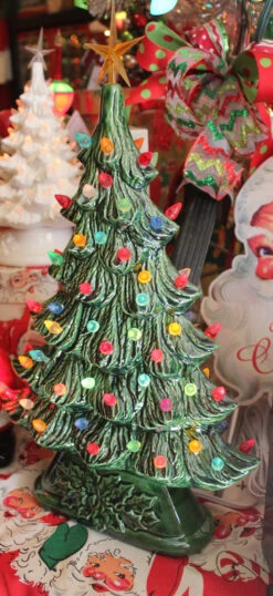 Large Flat Ceramic Lighted Window Or Mantel Christmas Tree 19" -Christmas Decoration Sale apiytj0vo 00602.1646091902