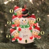 Personalized Christmas Ornament Family Of 5 Building A Snowman OR1367-5