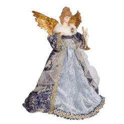 Kurt Adler 17" Indigo Blue Delft Angel Christmas Tree Topper J6099 -Christmas Decoration Sale j6099 01 06554.1653408818
