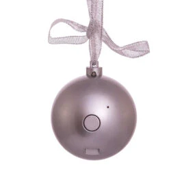 Kurt Adler 70MM Bluetooth Musical Silver Ball Christmas Ornament USB1300 -Christmas Decoration Sale usb1300 04 70457.1653488132
